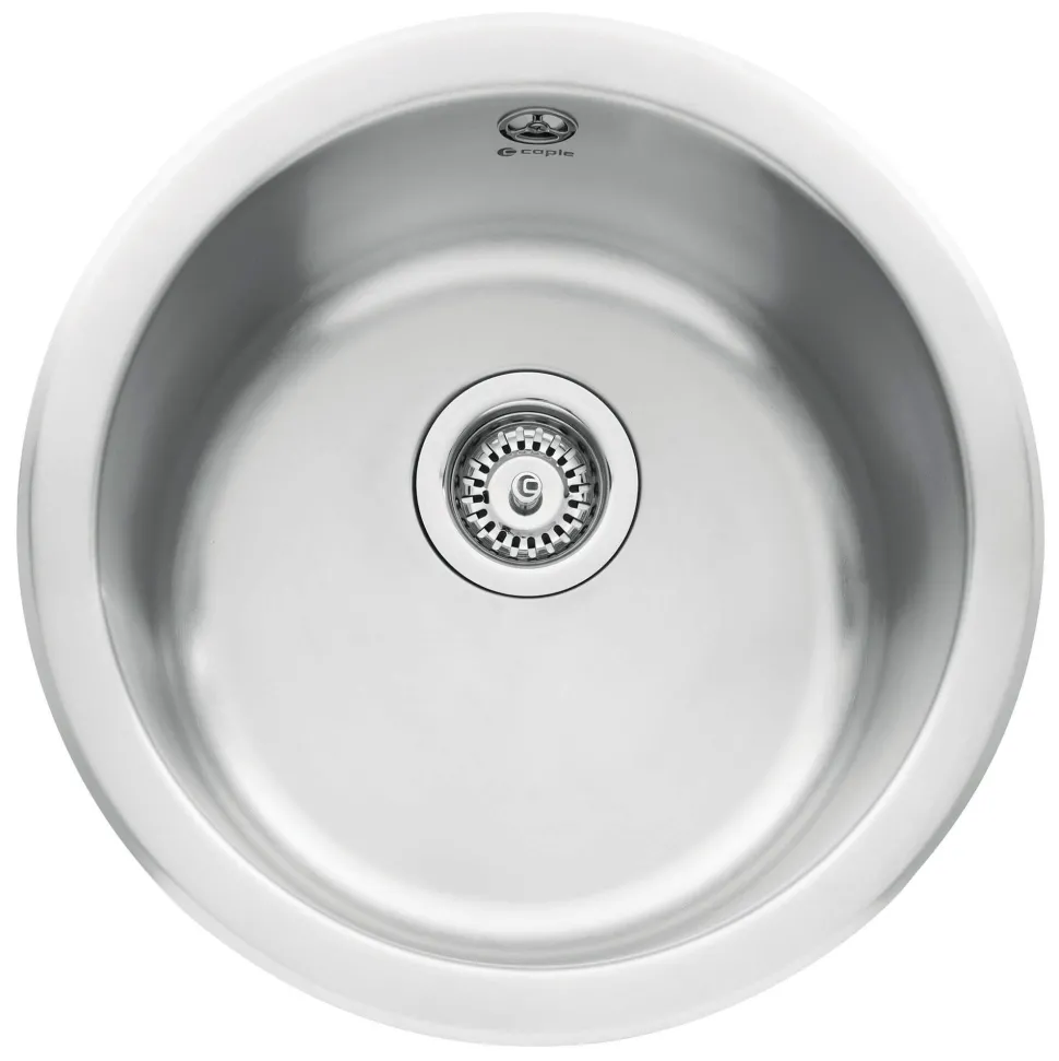 Caple Form 1 Bowl Inset or Undermount Satin Stainless Steel Sink & Waste Kit - 450 x 450mm