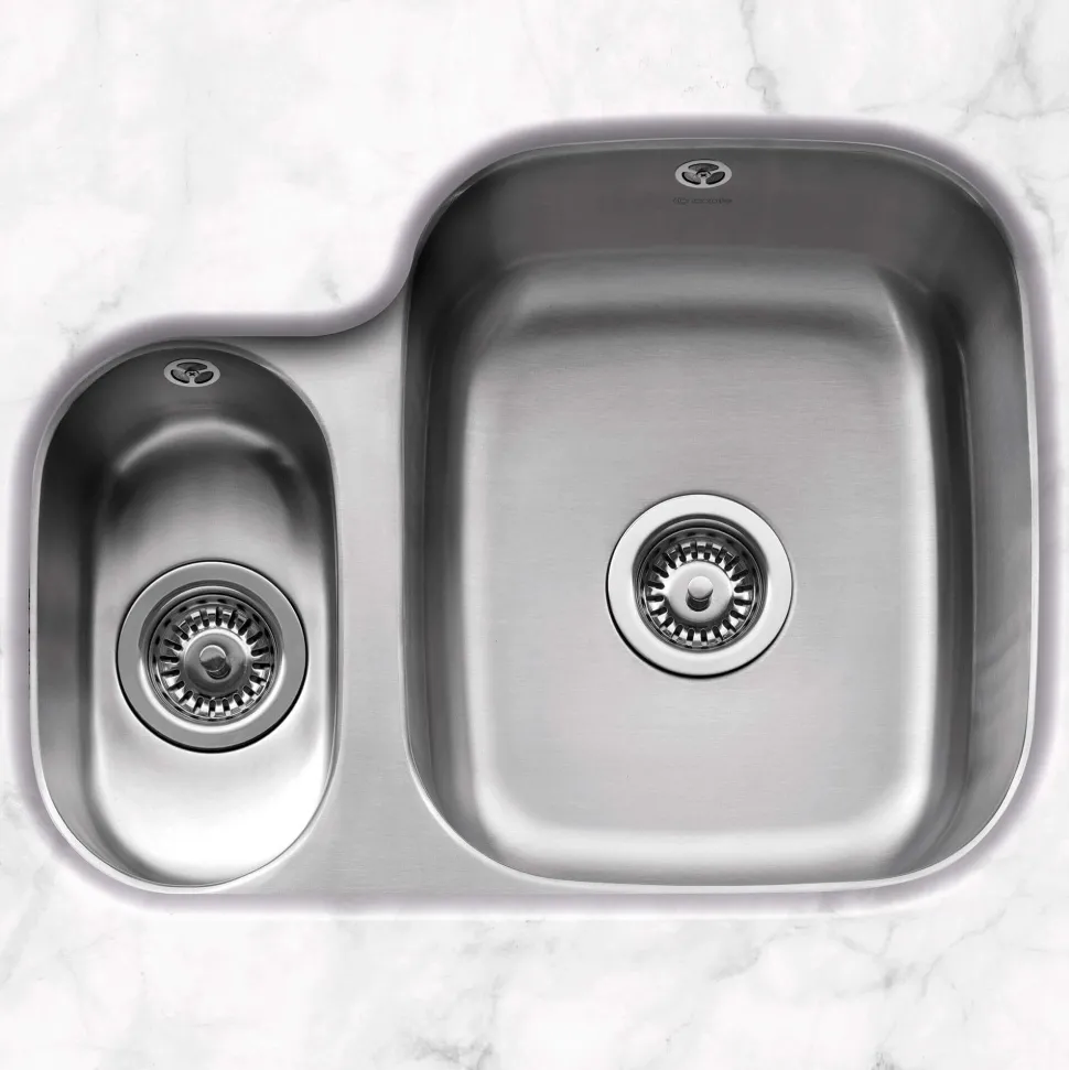 Caple Form 1.5 Bowl Undermount Satin Stainless Steel Sink & Waste Kit - 590 x 450mm
