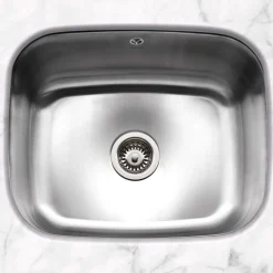 Caple Form 1 Bowl Undermount Satin Stainless Steel Sink & Waste Kit - 557 x 452mm