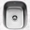 Caple Form 1 Bowl Undermount Satin Stainless Steel Sink & Waste Kit - 370 x 435mm