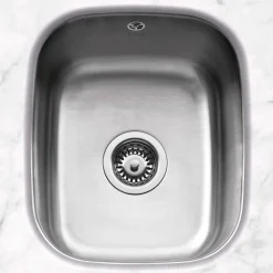Caple Form 1 Bowl Undermount Satin Stainless Steel Sink & Waste Kit - 370 x 435mm
