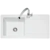 Caple Foxboro 1 Bowl White Ceramic Kitchen Sink with Reversible Drainer - 1000 x 500mm