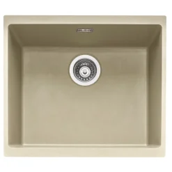 Caple Leesti 1 Bowl Inset or Undermount Granite Composite Kitchen Sink & Waste Kit - 530 x 460mm