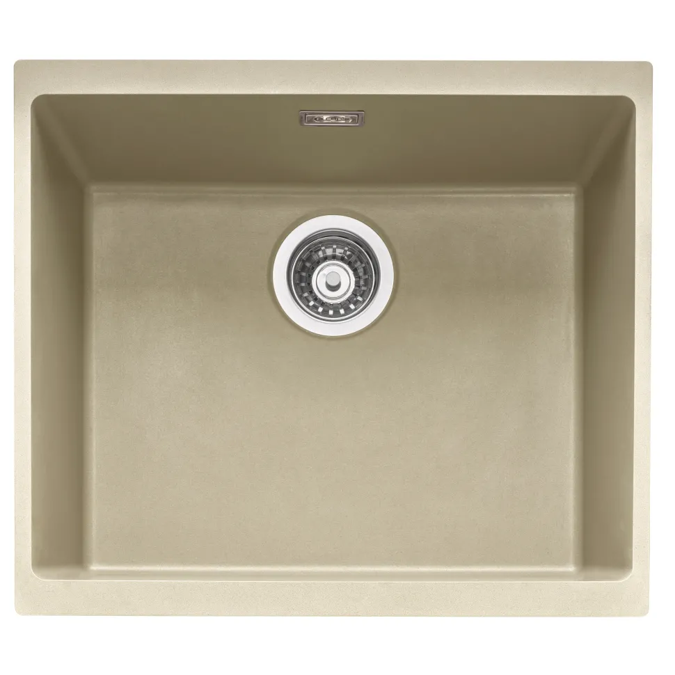 Caple Leesti 1 Bowl Inset or Undermount Granite Composite Kitchen Sink & Waste Kit - 530 x 460mm