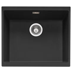 Caple Leesti 1 Bowl Inset or Undermount Granite Composite Kitchen Sink & Waste Kit - 530 x 460mm