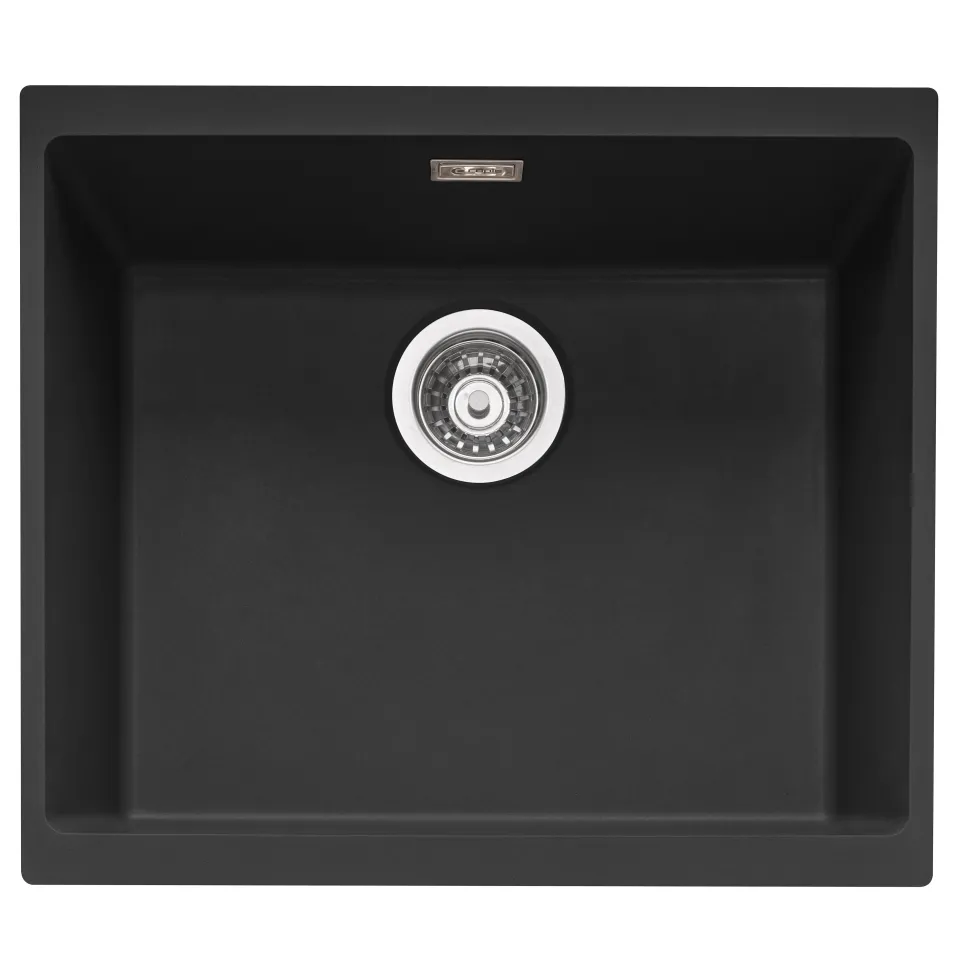 Caple Leesti 1 Bowl Inset or Undermount Granite Composite Kitchen Sink & Waste Kit - 530 x 460mm