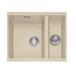 Caple Leesti 1.5 Bowl Inset/Undermount Granite Composite Kitchen Sink & Waste Kit - 555 x 460mm