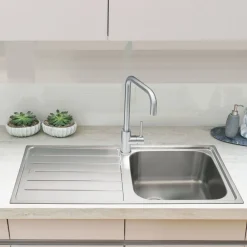 Caple Lyon 1 Bowl Satin Stainless Steel Sink & Waste Kit - 1000 x 500mm