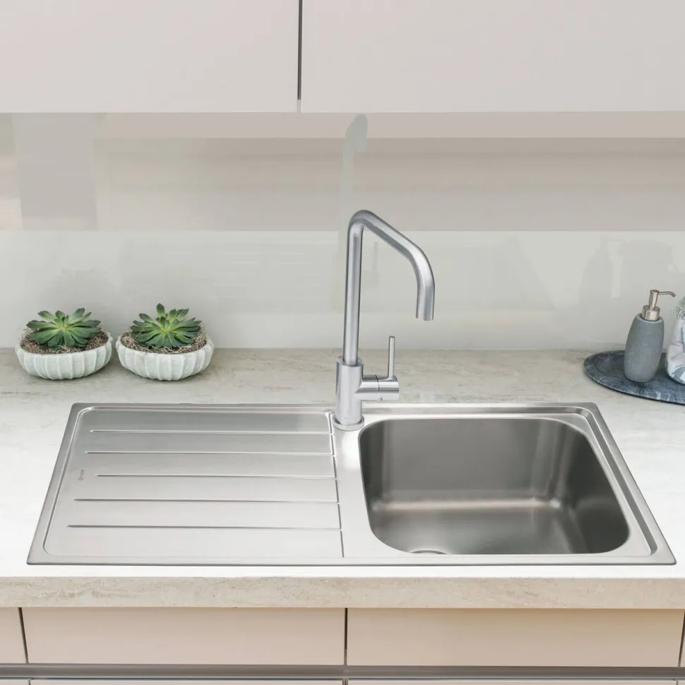 Caple Lyon 1 Bowl Satin Stainless Steel Sink & Waste Kit - 1000 x 500mm