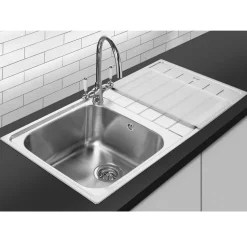 Caple Lyon 1 Bowl Satin Stainless Steel Sink & Waste Kit - 1000 x 500mm