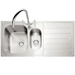 Caple Lyon 1.5 Bowl Satin Stainless Steel Sink & Waste Kit - 1000 x 500mm