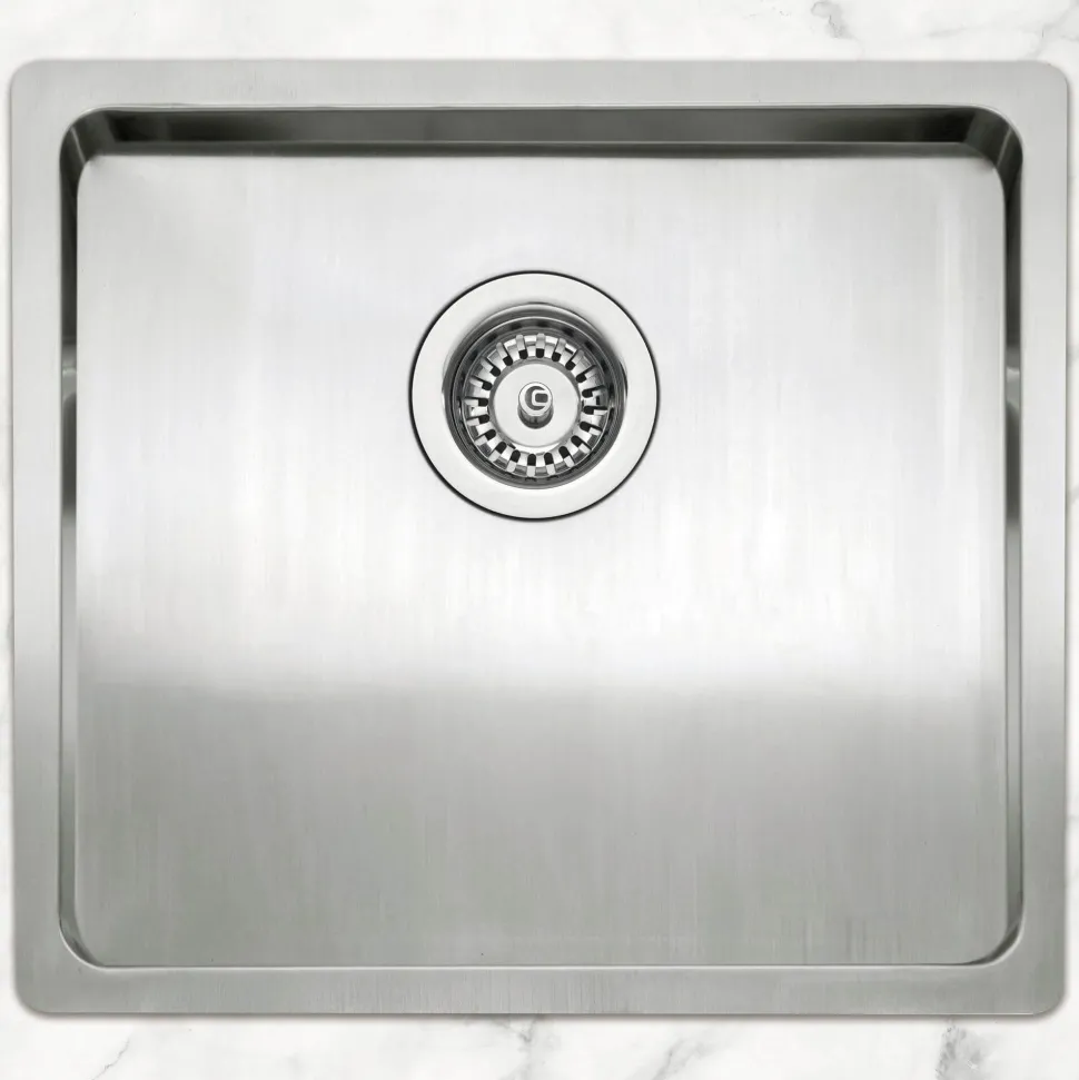 Caple Mode Inset or Undermount Brushed Stainless Steel Drainer & Waste Kit - 490 x 440mm