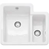 Caple Paladin 1.5 Bowl Inset or Undermount White Ceramic Kitchen Sink - 548 x 500mm