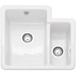 Caple Paladin 1.5 Bowl Inset or Undermount White Ceramic Kitchen Sink - 548 x 500mm