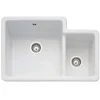 Caple Paladin 1.5 Bowl Inset or Undermount White Ceramic Kitchen Sink - 760 x 500mm