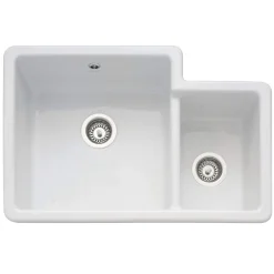 Caple Paladin 1.5 Bowl Inset or Undermount White Ceramic Kitchen Sink - 760 x 500mm