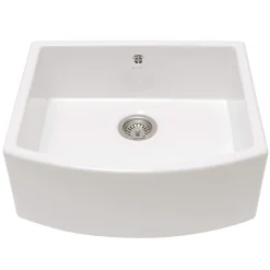 Caple Pemberley Single Bowl White Ceramic Belfast Sink - 597 x 531mm