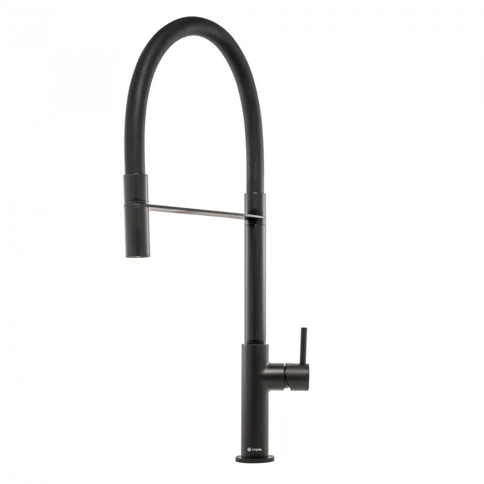 Caple Preto Mono Kitchen Mixer Tap with Pull Out Spray - Matt Black