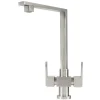 Caple Robo Twin Lever Mono Kitchen Mixer - Stainless Steel
