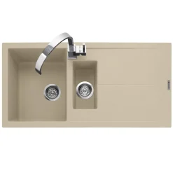 Caple Sotera 1.5 Bowl Granite Composite Kitchen Sink & Waste Kit with Reversible Drainer - 1000 x 500mm