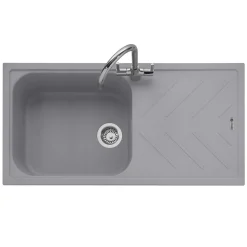 Caple Veis 1 Bowl Granite Composite Kitchen Sink & Waste Kit with Reversible Drainer - 1000 x 500mm