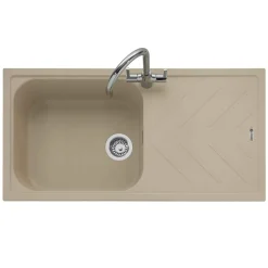Caple Veis 1 Bowl Granite Composite Kitchen Sink & Waste Kit with Reversible Drainer - 1000 x 500mm