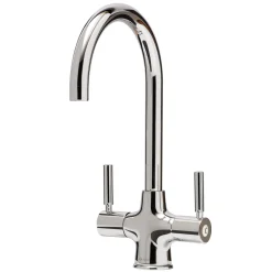 Caple Washington Twin Lever WRAS Approved Mono Kitchen Mixer - Chrome