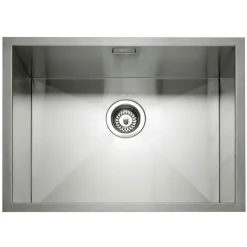Caple Zero 1 Bowl Inset or Undermount Brushed Stainless Steel Sink & Waste Kit - 600 x 450mm