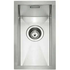 Caple Zero 0.5 Bowl Inset or Undermount Brushed Stainless Steel Sink & Waste Kit - 250 x 450mm