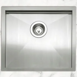 Caple Zero Inset or Undermount Brushed Stainless Steel Drainer & Waste Kit - 500 x 450mm