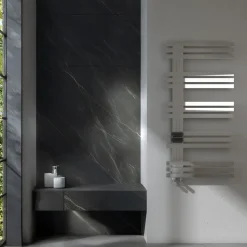 Carisa Alias Offset Stainless Steel Designer Heated Towel Rail - 1000 x 500mm