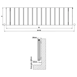 Carisa Angers Double Panel Horizontal Aluminium Radiator