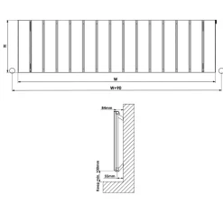 Carisa Angers Single Panel Horizontal Aluminium Radiator