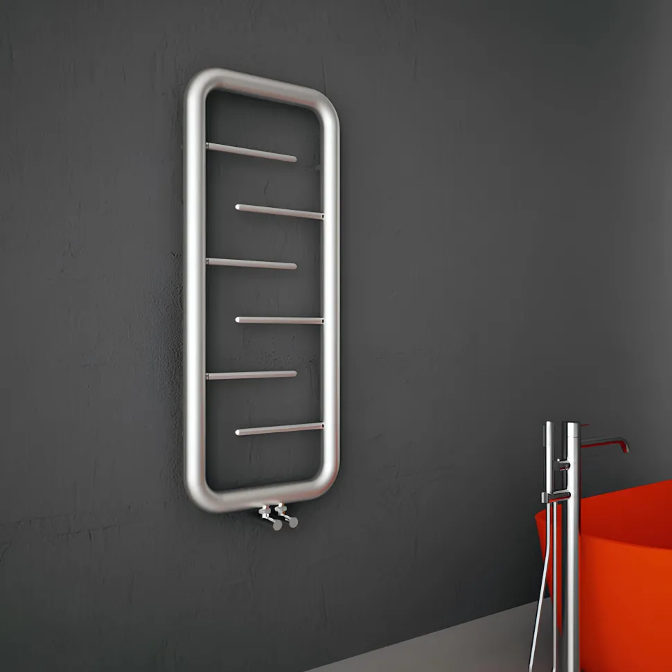 Carisa Aren Ladder Stainless Steel Designer Heated Towel Rail
