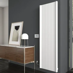 Carisa Boreas B Vertical Electric Single Panel Aluminium Radiator with Smart Wifi Thermostat