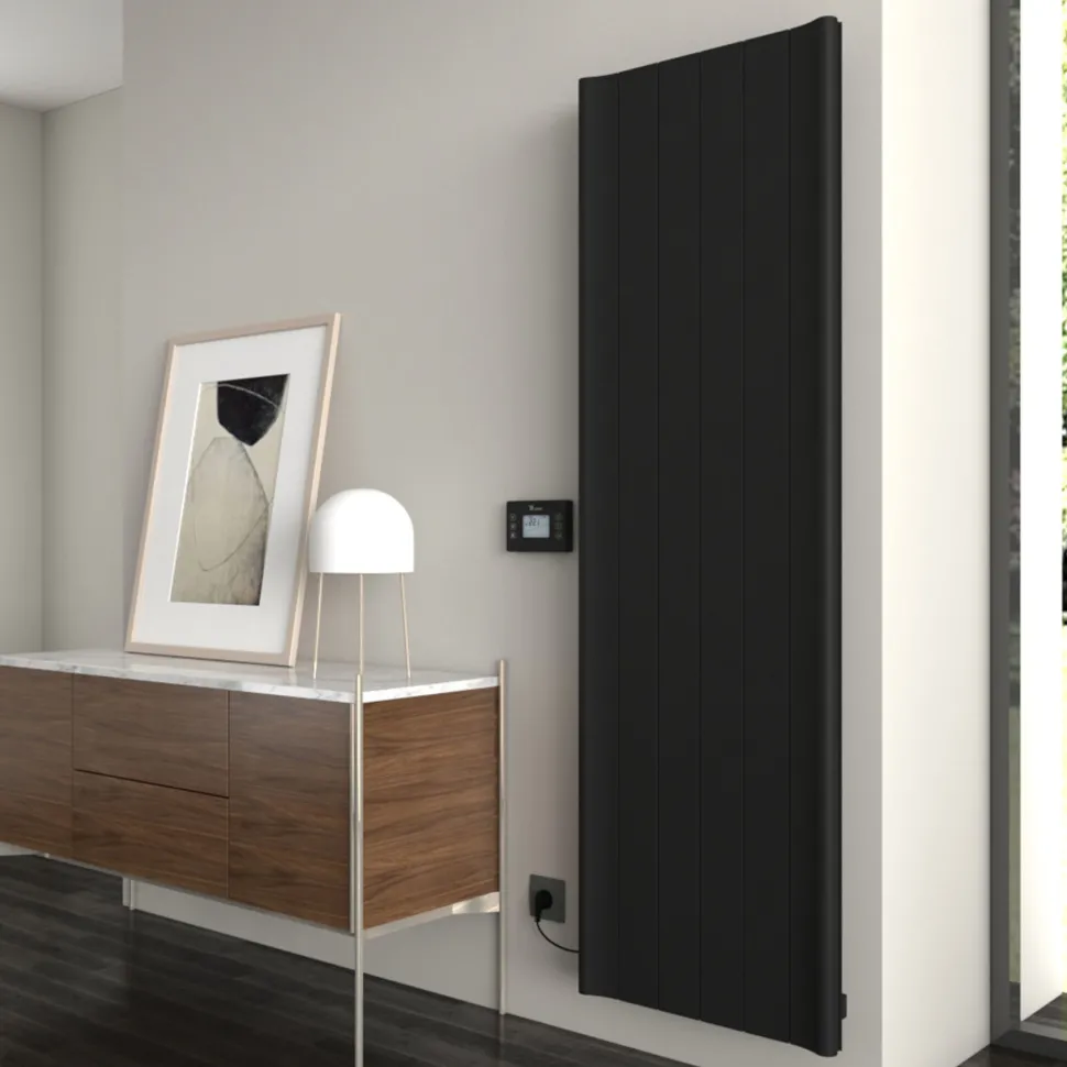 Carisa Boreas B Vertical Electric Single Panel Aluminium Radiator with Smart Wifi Thermostat