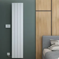 Carisa Boreas M Vertical Electric Single Panel Aluminium Radiator with Smart Wifi Thermostat