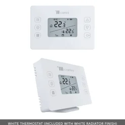 Carisa Boreas M Vertical Electric Single Panel Aluminium Radiator with Smart Wifi Thermostat