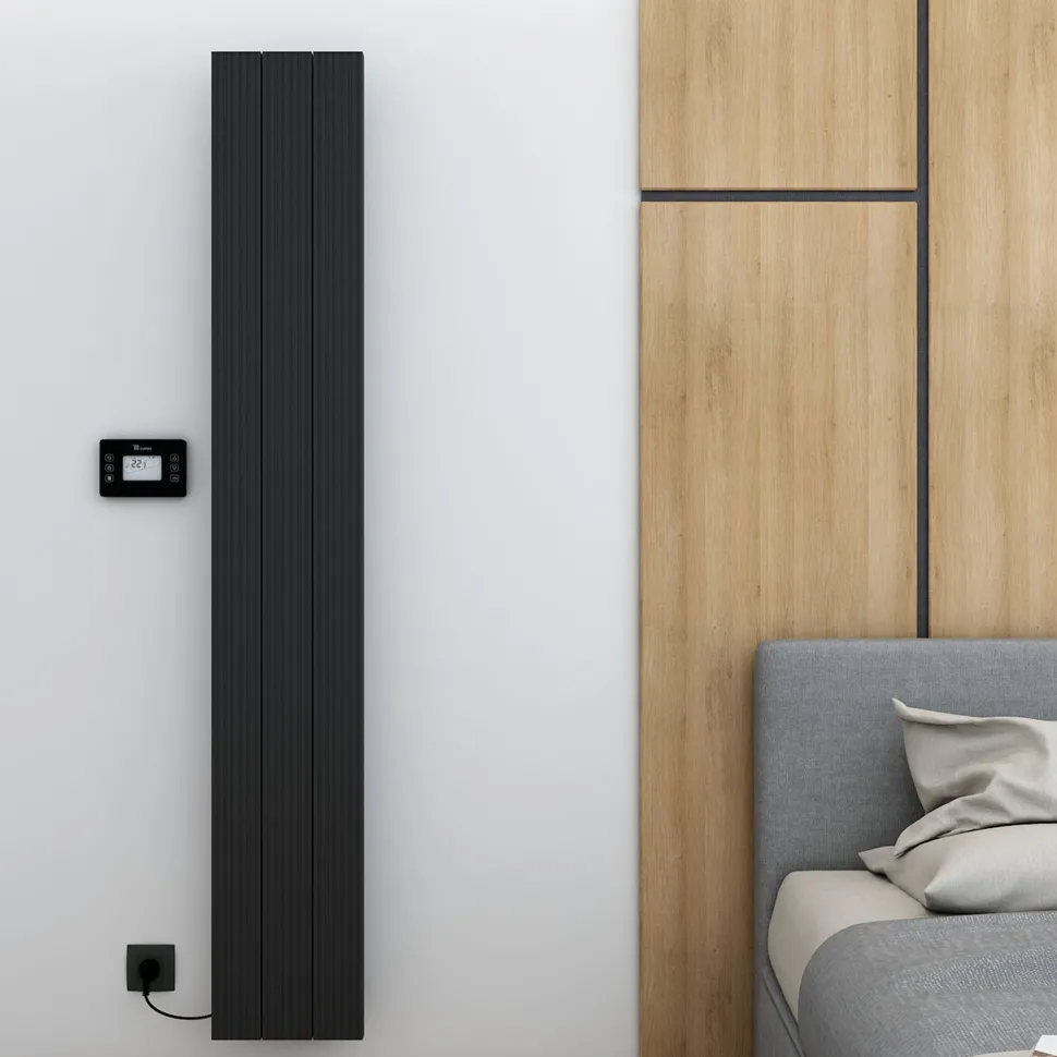 Carisa Boreas M Vertical Electric Single Panel Aluminium Radiator with Smart Wifi Thermostat