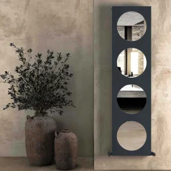 Carisa Circles Aluminium Vertical Mirror Radiator