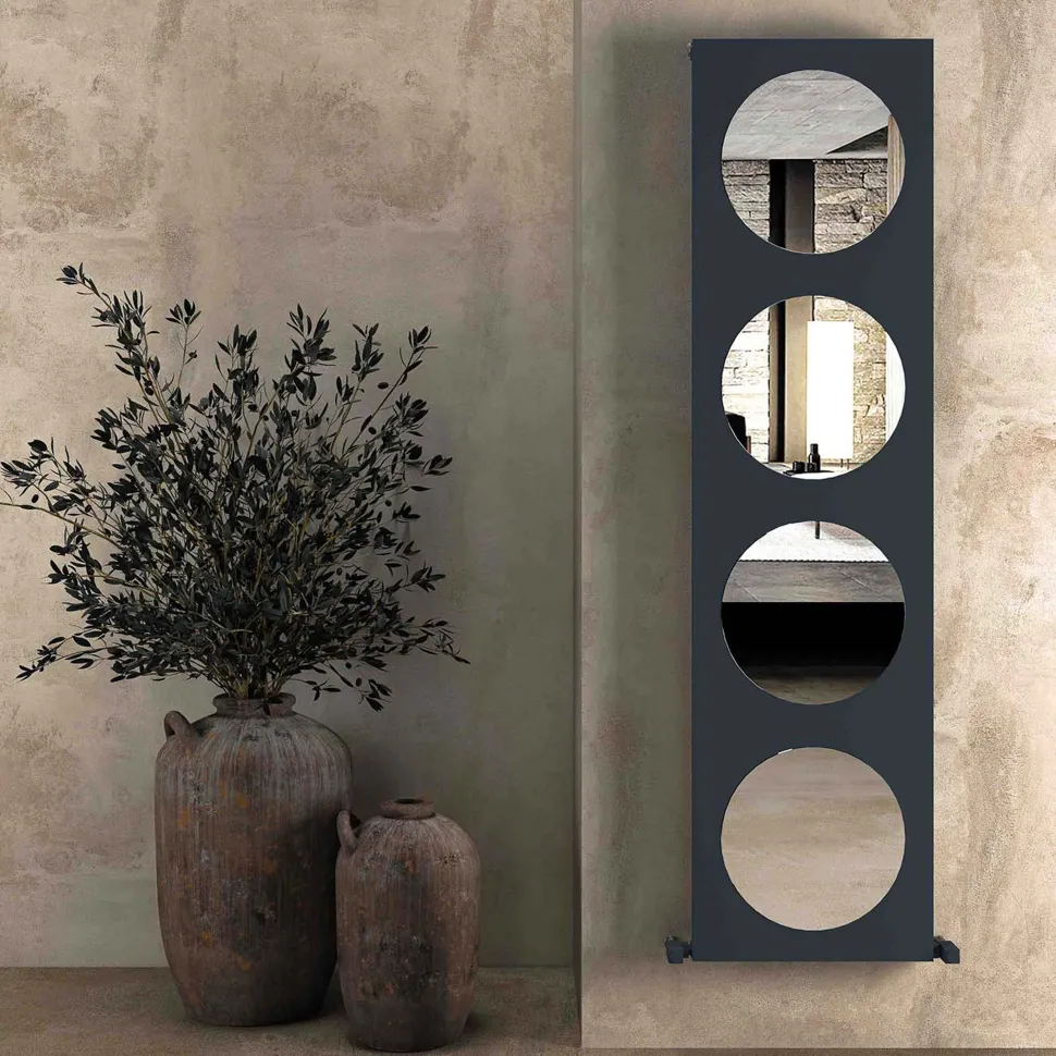 Carisa Circles Aluminium Vertical Mirror Radiator