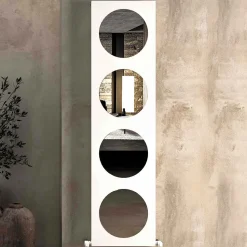 Carisa Circles Aluminium Vertical Mirror Radiator