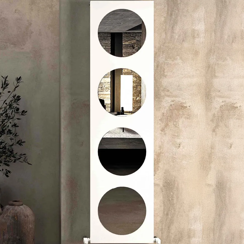 Carisa Circles Aluminium Vertical Mirror Radiator