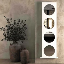 Carisa Circles Aluminium Vertical Mirror Radiator