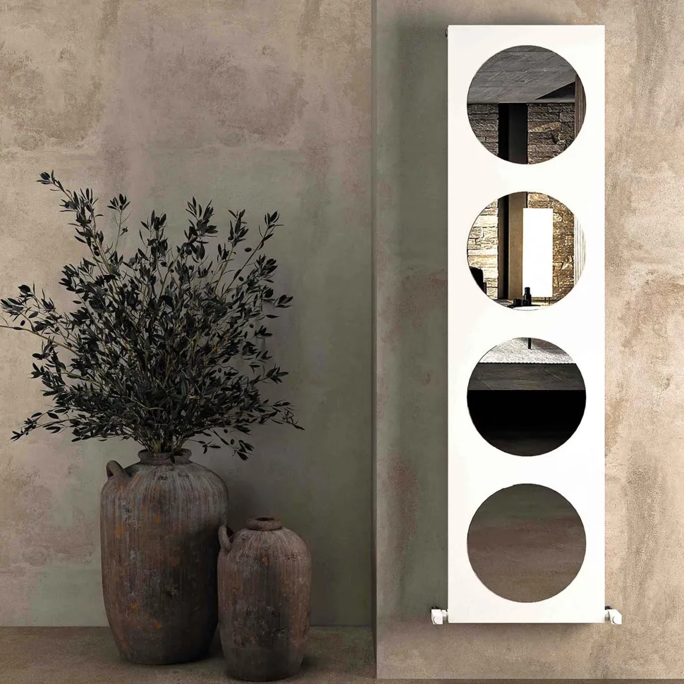 Carisa Circles Aluminium Vertical Mirror Radiator