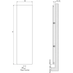 Carisa Croydon Flat Panel Vertical Designer Radiator