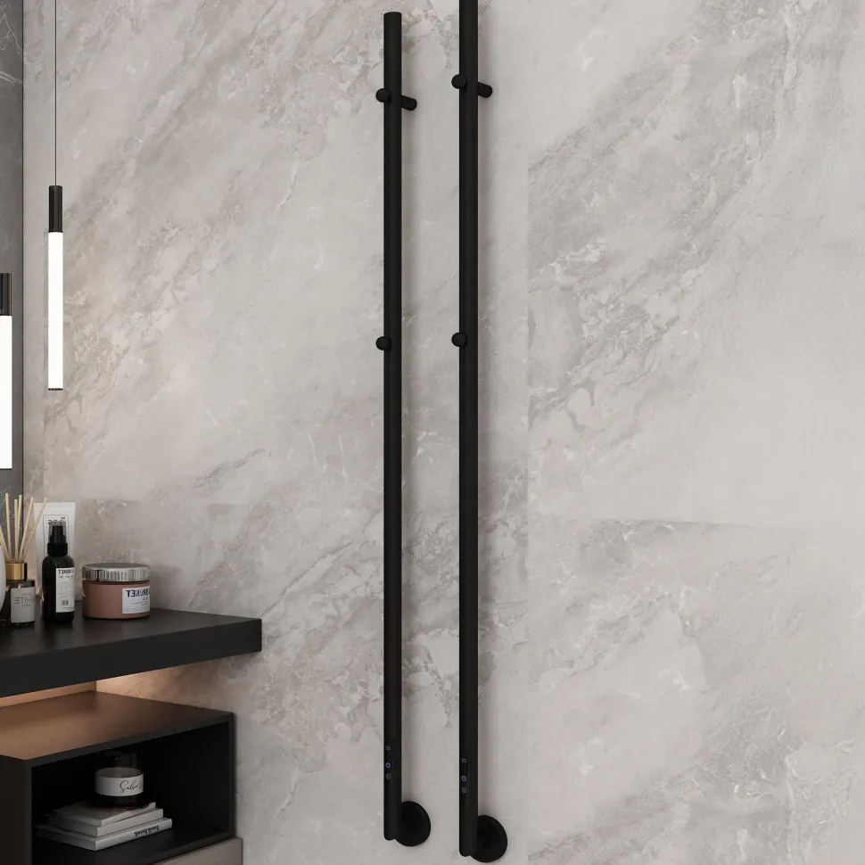 Carisa Dante Stainless Steel Single Electric Heated Towel Bar