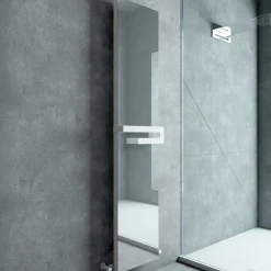 Carisa Elvino Mirrored Aluminium Radiator with Integrated Towel Rail - 1800 x 370mm