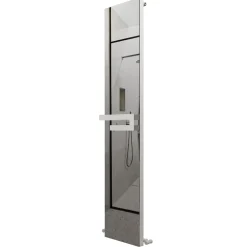 Carisa Elvino Mirrored Aluminium Radiator with Integrated Towel Rail - 1800 x 370mm
