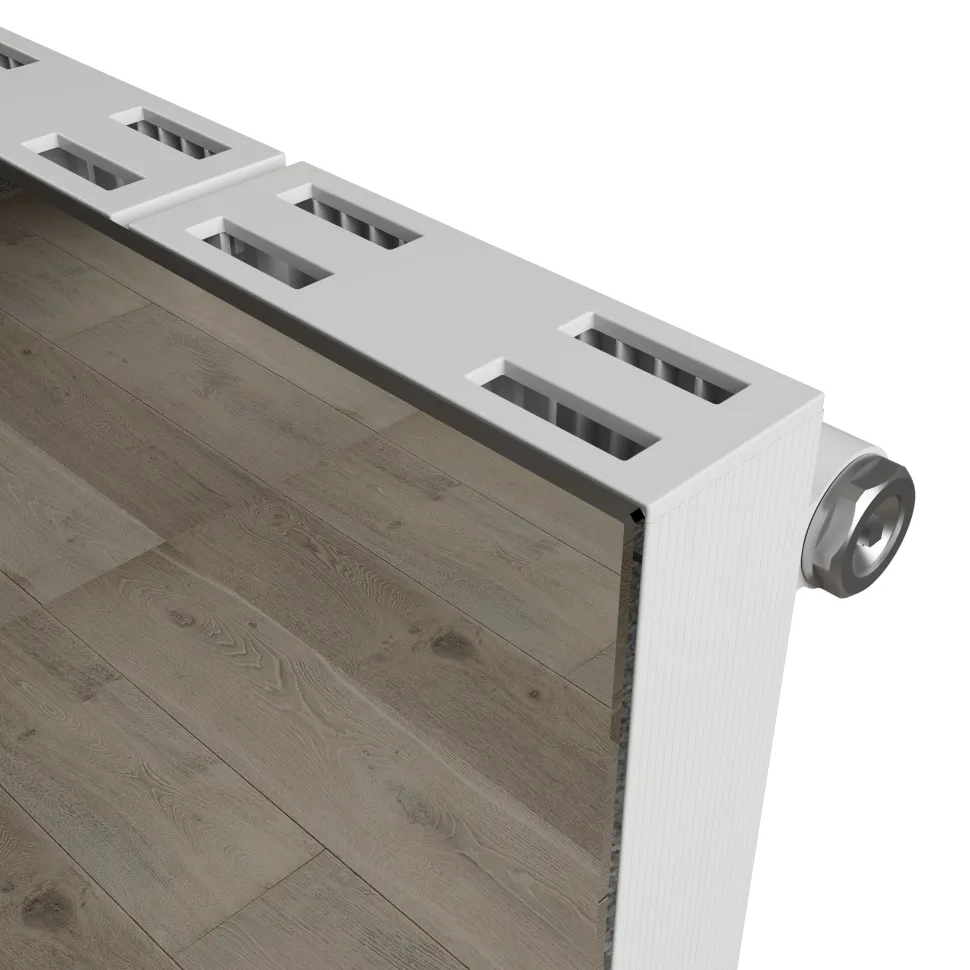 Carisa Elvino Mirrored Aluminium Radiator with Integrated Towel Rail - 1800 x 370mm